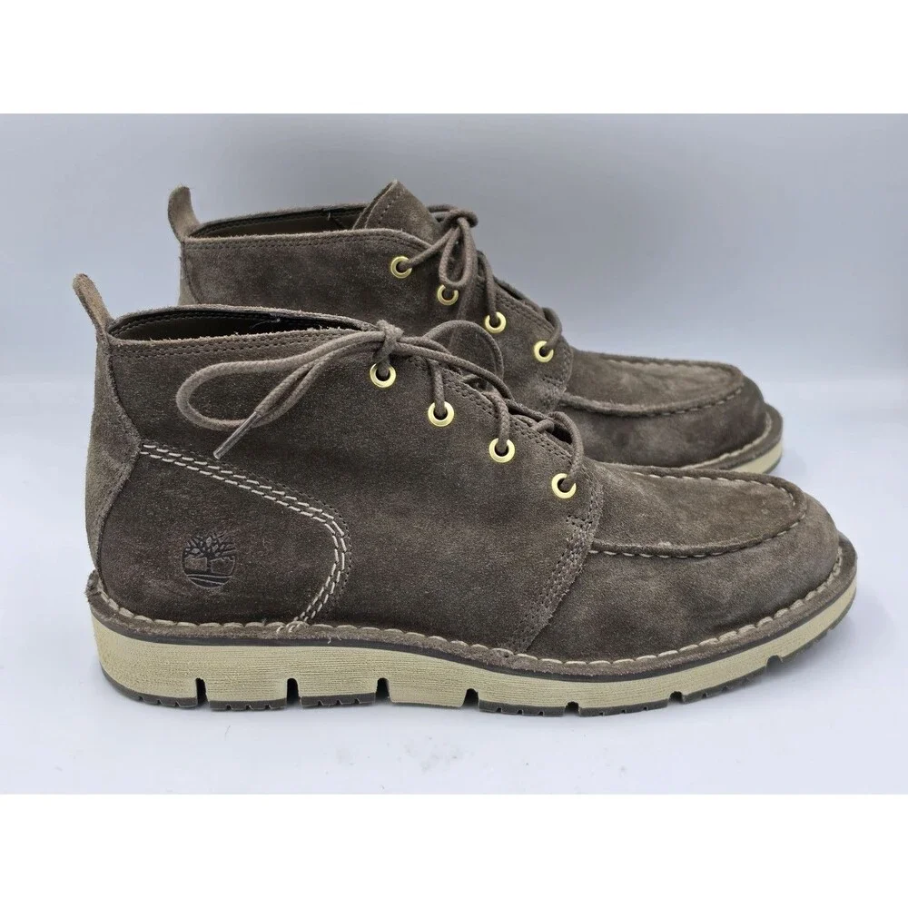 Timberland Westmore Mens Suede Leather Chukka Boots Canteen Moc-Toe Mid-Top Sz 8